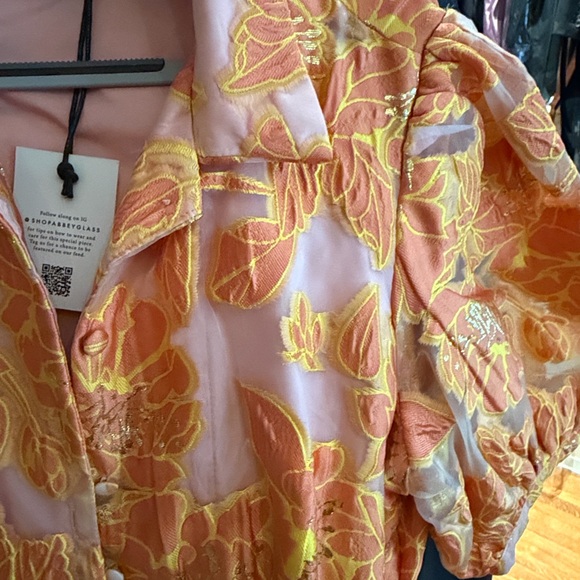 Elegant Floral Maxi Dress in Pink and Orange - Picture 3 of 5